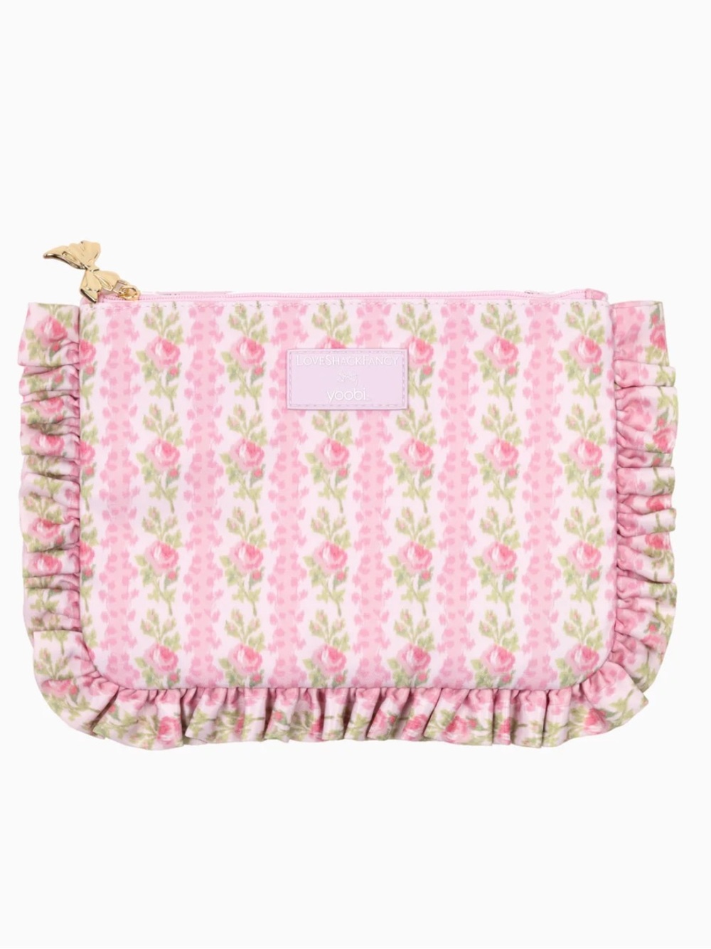 LoveShackFancy Blooming Heirloom Ruffle Accessory Pouch - Picture 2 of 4